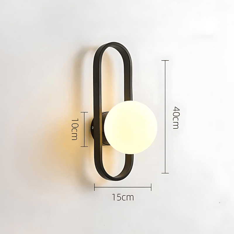 Applique Murale Cylindrique Avec Globe Moderne