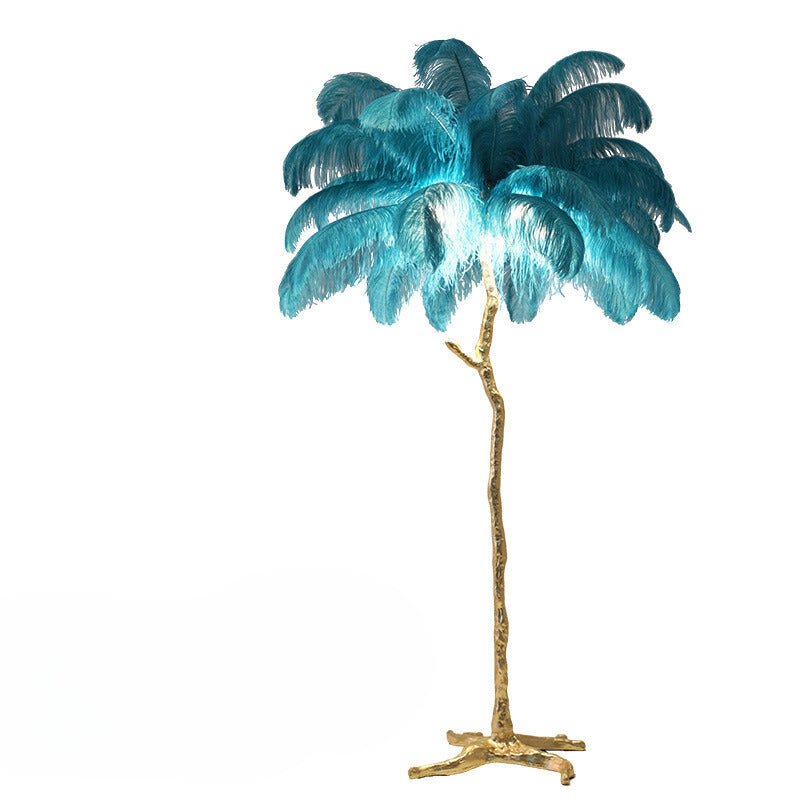 Lampadaire Plumes d’Autruche Scandinave