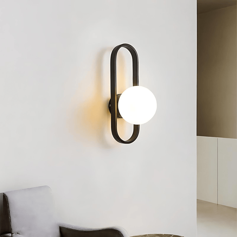 Applique Murale Cylindrique Avec Globe Moderne