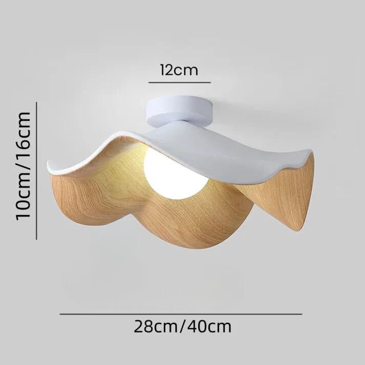 Plafonnier Fleure de Lotus en Bois