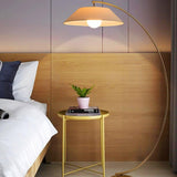 Lampadaire Anneau Opalin et Laiton
