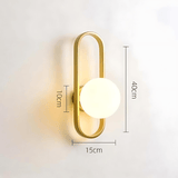 Applique Murale Cylindrique Avec Globe Moderne