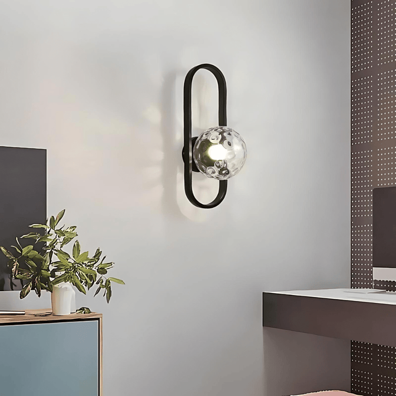 Applique Murale Cylindrique Avec Globe Moderne