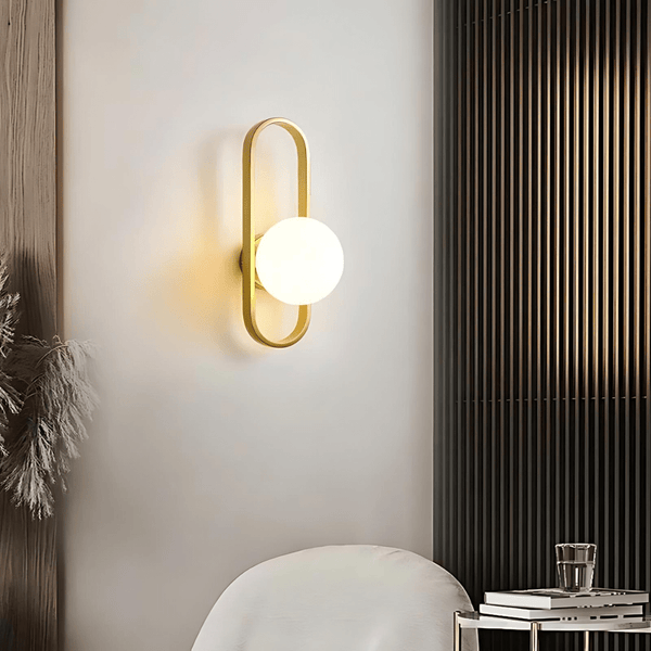 Applique Murale Cylindrique Avec Globe Moderne