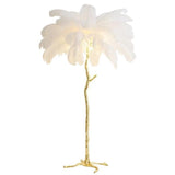 Lampadaire Plumes d’Autruche Scandinave