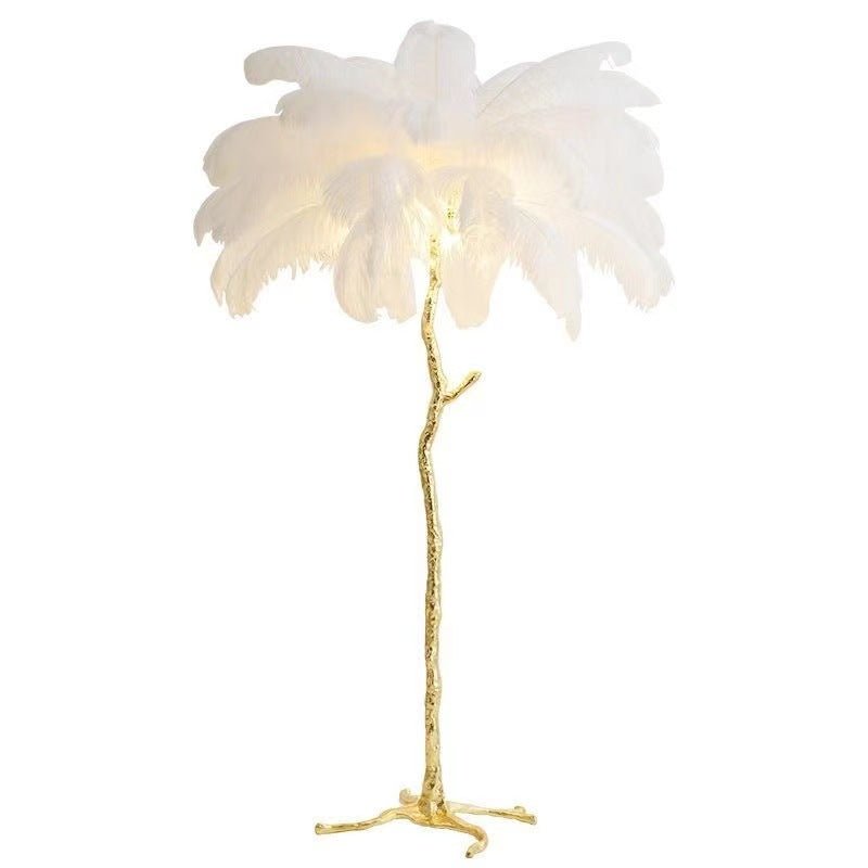 Lampadaire Plumes d’Autruche Scandinave