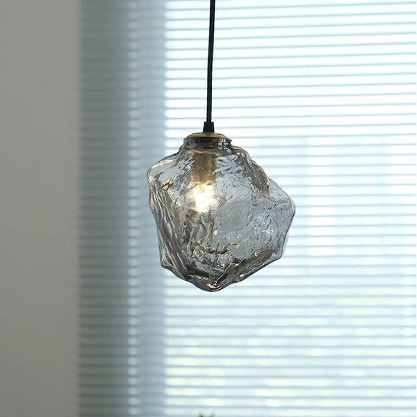 Suspension Luminaire Style Météorite Verre