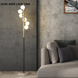 Lampadaire Nordique Marbre et Laiton