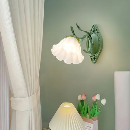 Applique Murale Fleur Blanche Délicate