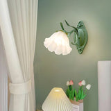 Applique Murale Fleur Blanche Délicate