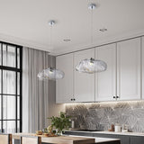 Suspension Luminaire Verre Nuage Soufflé