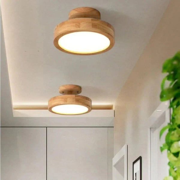 Plafonnier Rond en bois