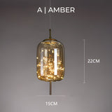 Suspension Luminaire Verre Fumé étoilée