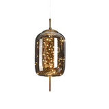 Suspension Luminaire Verre Fumé étoilée