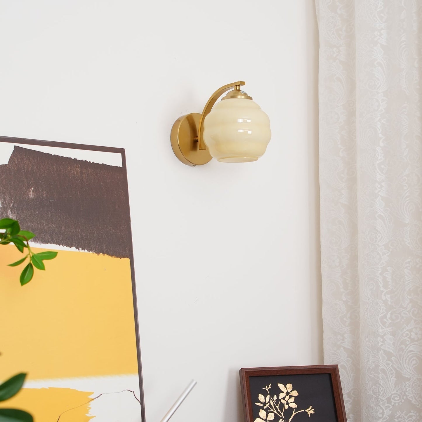 Applique Murale Art Déco Vintage Dorée