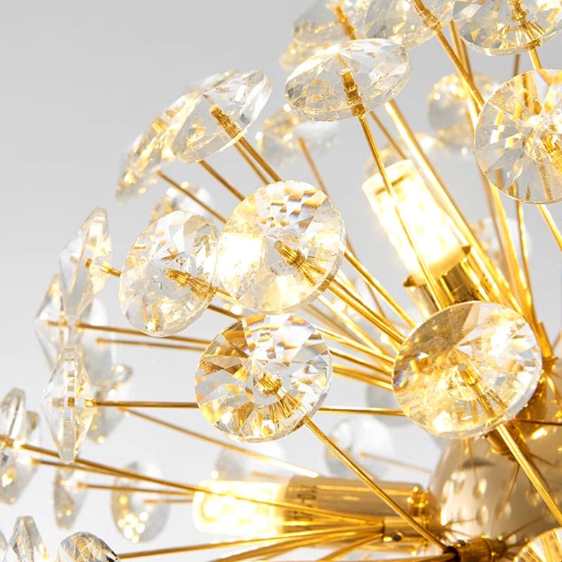 Lustre - Suspension Rond en Cristal Moderne