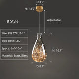 Suspension Luminaire Crystal Verre Luxueux