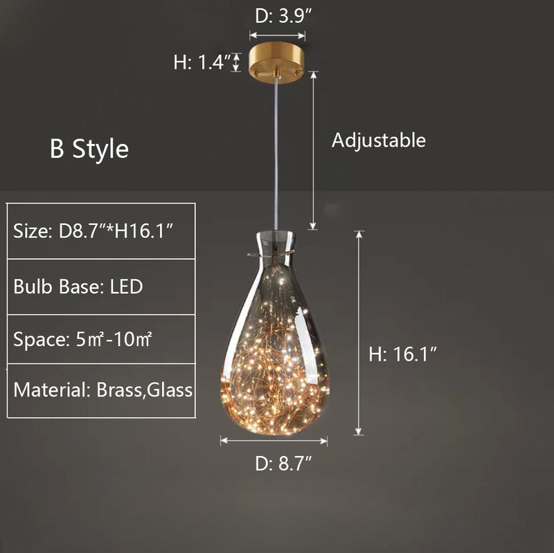 Suspension Luminaire Crystal Verre Luxueux