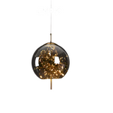 Suspension Luminaire Verre Fumé étoilée