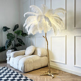 Lampadaire Plumes d’Autruche Scandinave