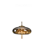 Suspension Luminaire Verre Fumé étoilée