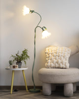 Lampadaire Fleurs Blanches Élégantes