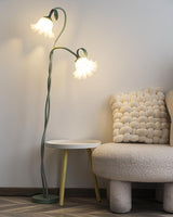 Lampadaire Fleurs Blanches Élégantes