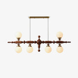 Lustre Suspension En Bois Vintage