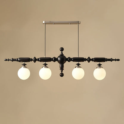 Lustre Suspension En Bois Vintage
