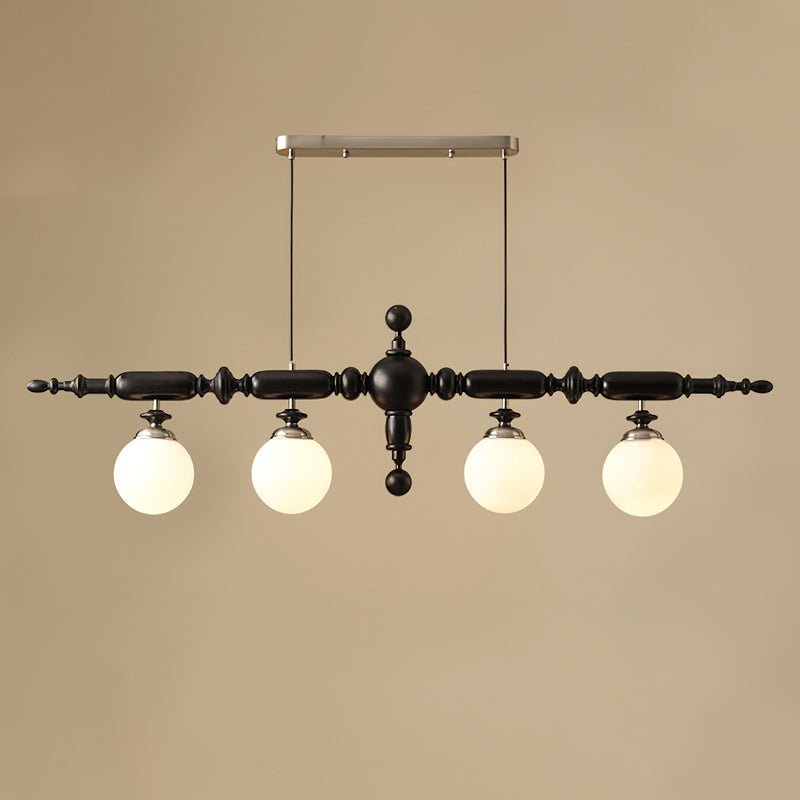 Lustre Suspension En Bois Vintage