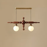 Lustre Suspension En Bois Vintage