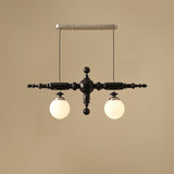 Lustre Suspension En Bois Vintage