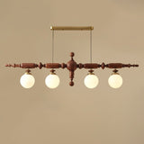 Lustre Suspension En Bois Vintage