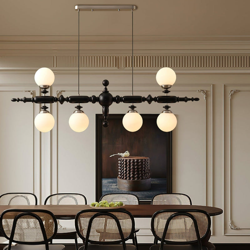 Lustre Suspension En Bois Vintage
