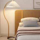 Lampadaire Trépied Bois Blond & Lin
