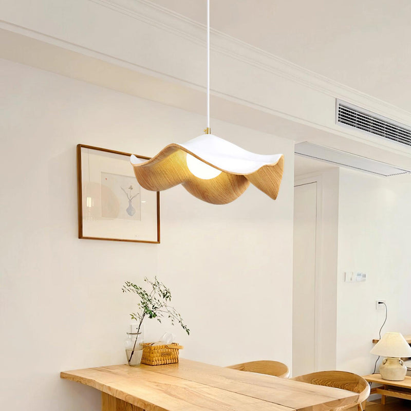 Suspension Luminaire en Forme de Feuille Lotus