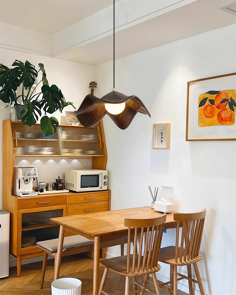 Suspension Luminaire en Forme de Feuille Lotus
