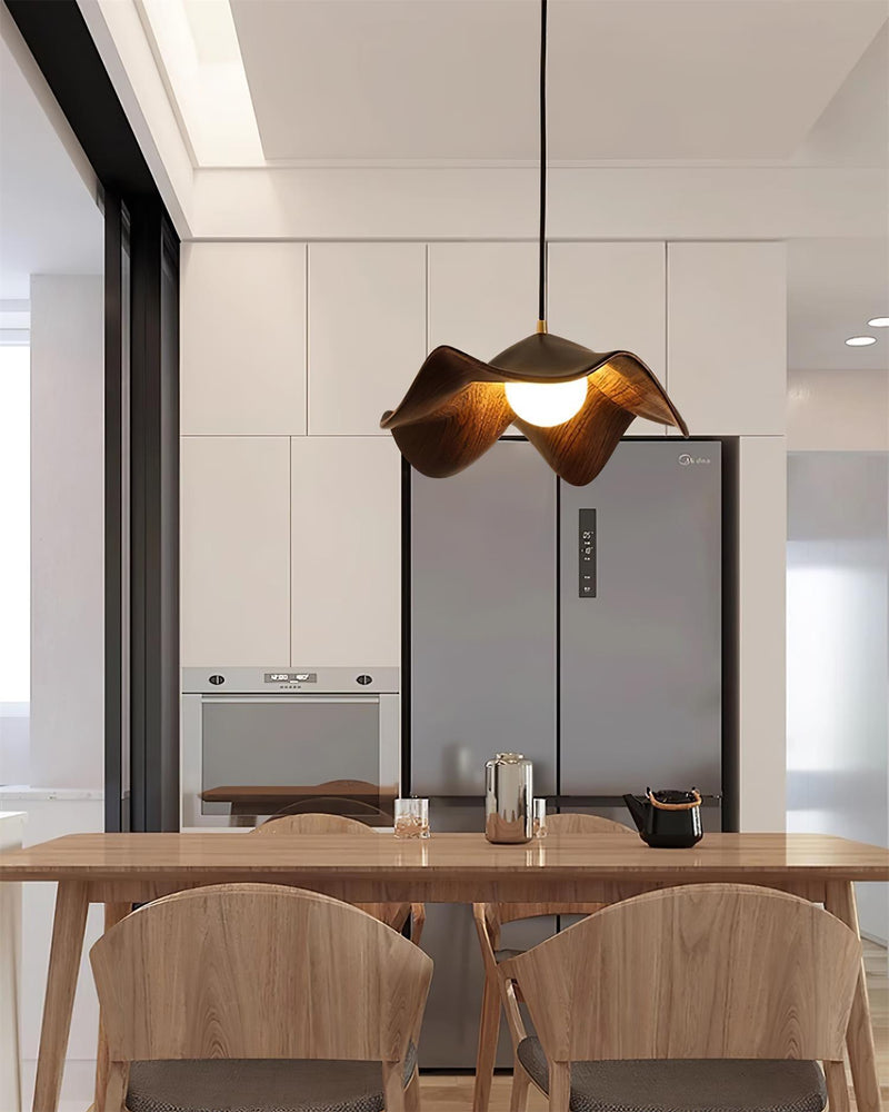 Suspension Luminaire en Forme de Feuille Lotus