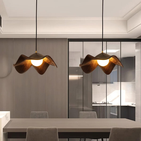 Suspension Luminaire en Forme de Feuille Lotus