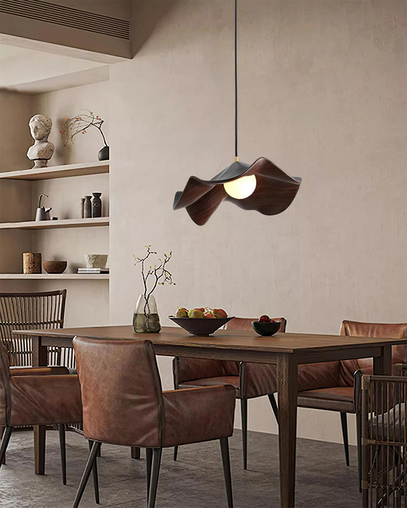 Suspension Luminaire en Forme de Feuille Lotus