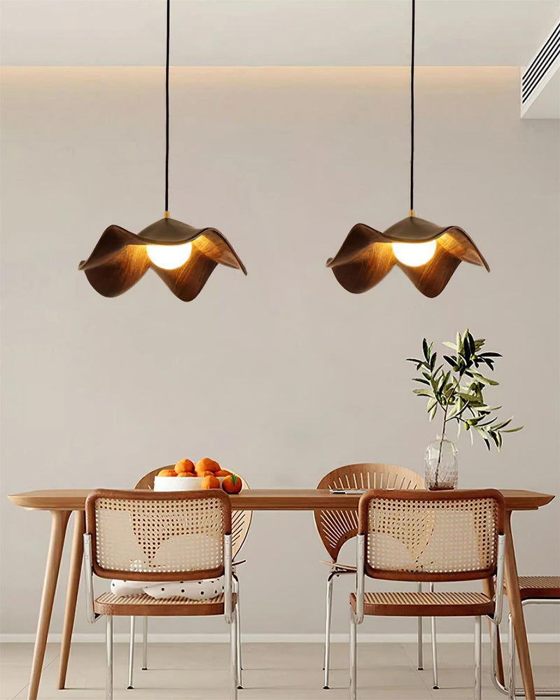 Suspension Luminaire en Forme de Feuille Lotus