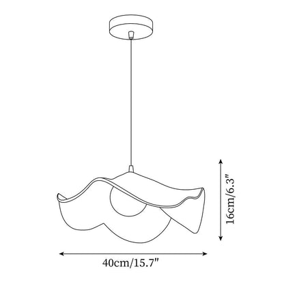 Suspension Luminaire en Forme de Feuille Lotus