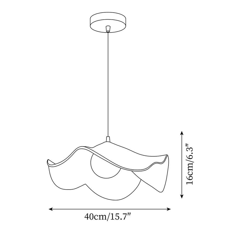 Suspension Luminaire en Forme de Feuille Lotus