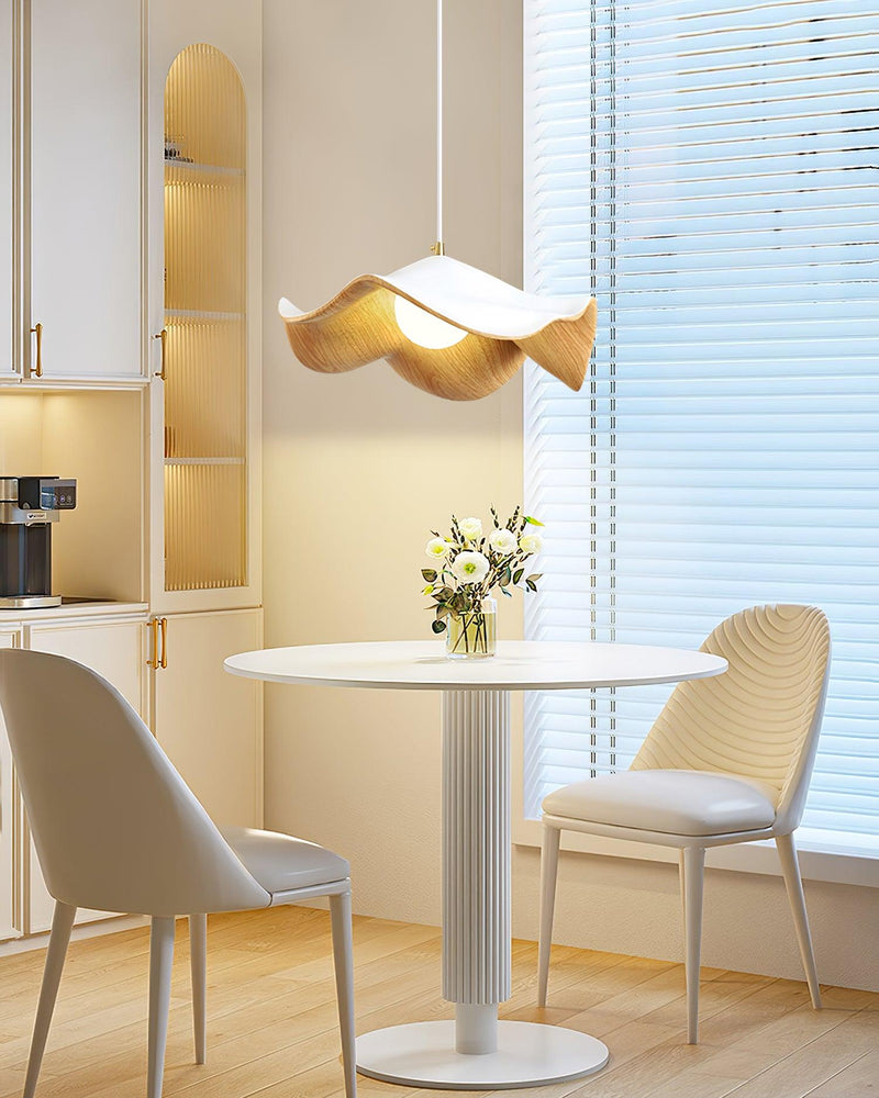Suspension Luminaire en Forme de Feuille Lotus