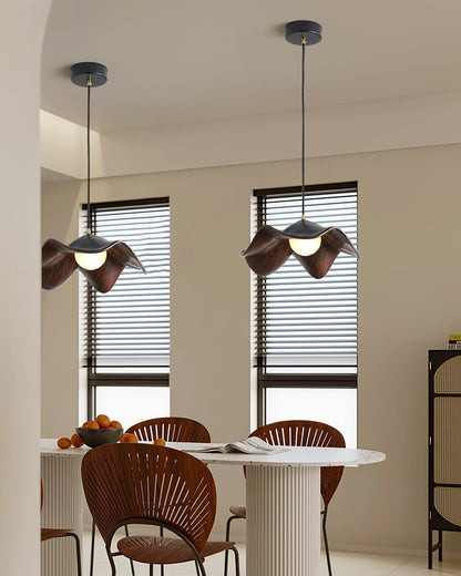Suspension Luminaire en Forme de Feuille Lotus
