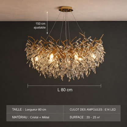 Lustre Cristal Style Français