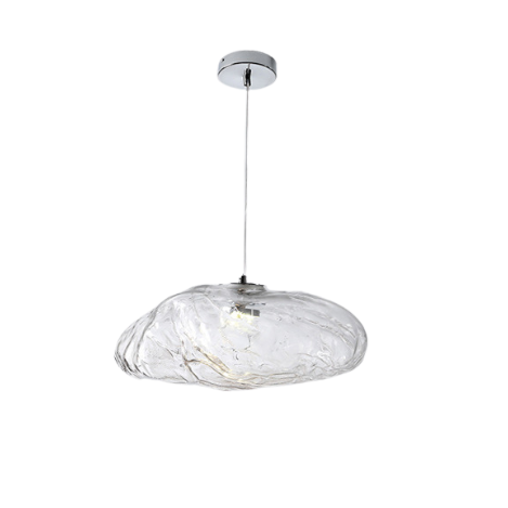 Suspension Luminaire Verre Nuage Soufflé