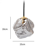 Suspension Luminaire Style Météorite Verre