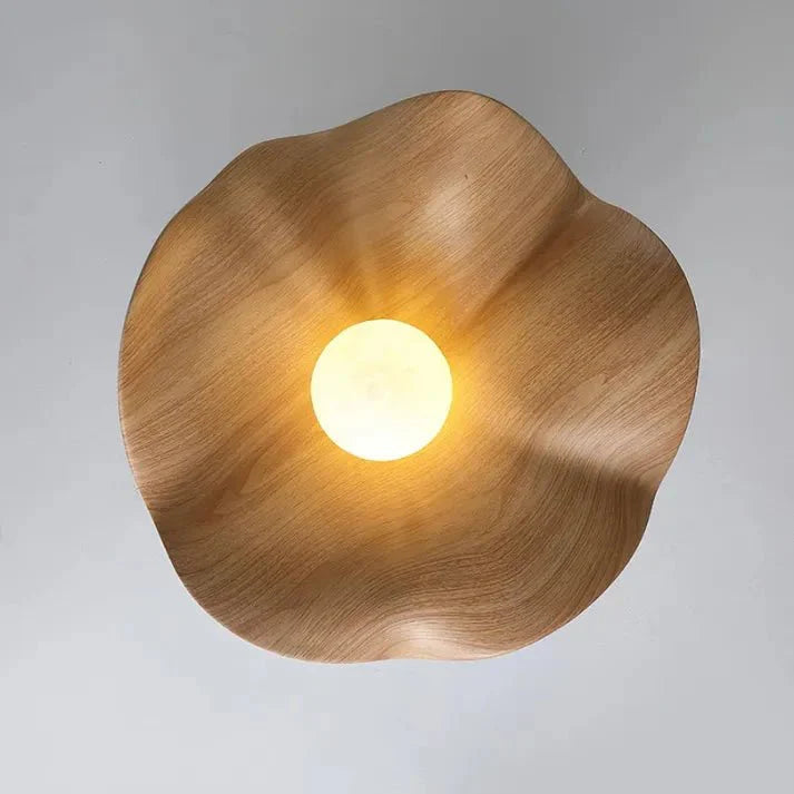 Plafonnier Fleure de Lotus en Bois