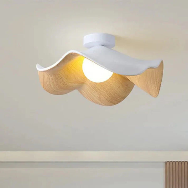 Plafonnier Fleure de Lotus en Bois